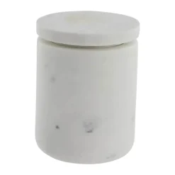 Lene Bjerre Ellia Krukke m. Låg H 11,5 cm - Marmor - Hvid