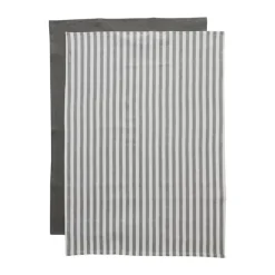 Lene Bjerre Estrille Viskestykke - 2 stk. B 50 x L 70 cm - Bomuld - Grå