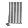 Lene Bjerre Felima Plaid B 140 x L 200 cm - Bomuld - Hvid/mørkegrå