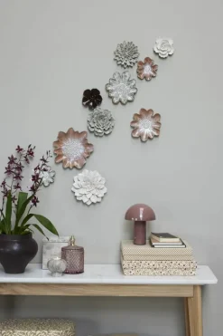 Lene Bjerre Floria Vægdekoration Ø 17,7 cm - Porcelæn - Hvid