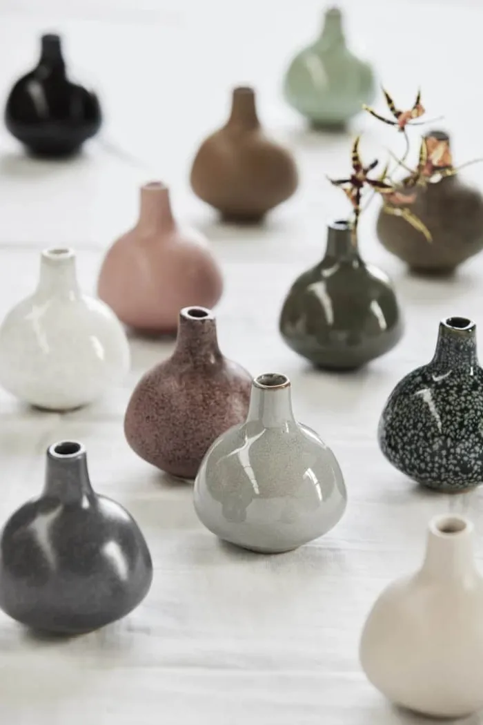 Lene Bjerre Helene Vase H 9 cm - Keramik - Grå