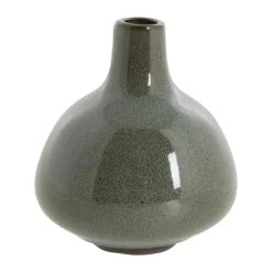 Lene Bjerre Helene Vase Ø 8 x H 9 cm - Keramik - Mørkegrøn