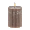 Lene Bjerre Lillia LED Bloklys Ø 7,5 x H 10 cm - Paraffin - Lyserød