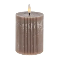 Lene Bjerre Lillia LED Bloklys Ø 7,5 x H 10 cm - Paraffin - Lyserød