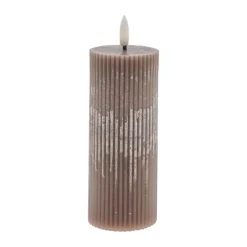 Lene Bjerre Lillia LED Bloklys Ø 6 x H 15 cm - Paraffin - Lyserød