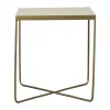 Lene Bjerre Marcera Sidebord H 49,5 x B 45 x L 45 cm - Keramik/jern - Beige/guld
