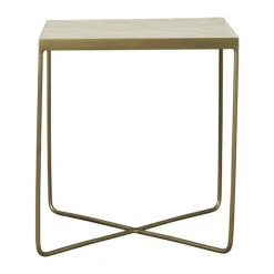 Lene Bjerre Marcera Sidebord H 49,5 x B 45 x L 45 cm - Keramik/jern - Beige/guld