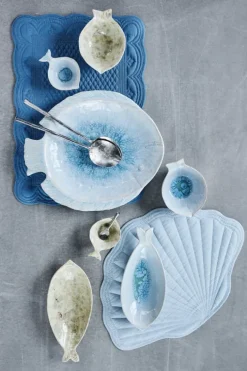 Lene Bjerre Marinelle Fad B 25 cm - Keramik - Blå