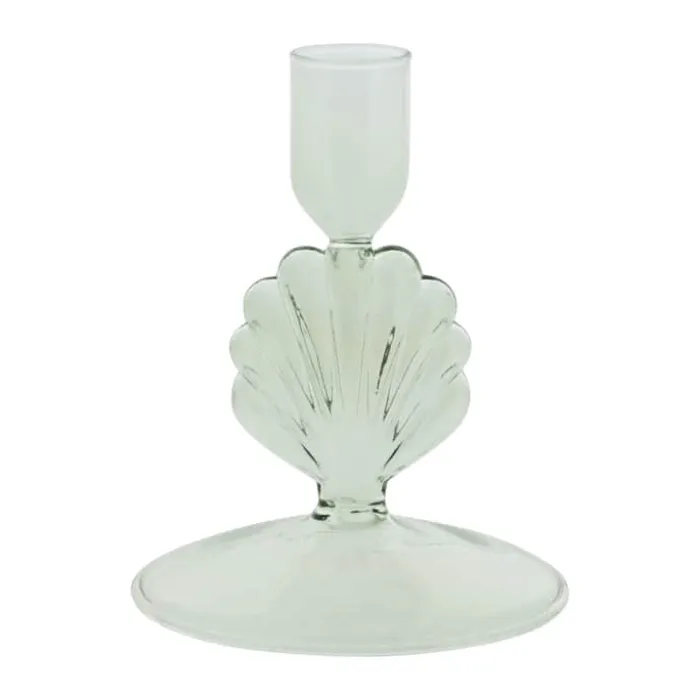 Lene Bjerre Nerina Lysestage H 11,5 cm - Glas - Grøn