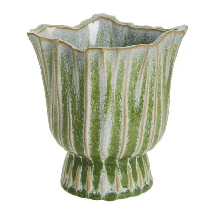Lene Bjerre Palazzo Urtepotteskjuler Ø 14,5 x H 15 cm - Keramik - Grøn