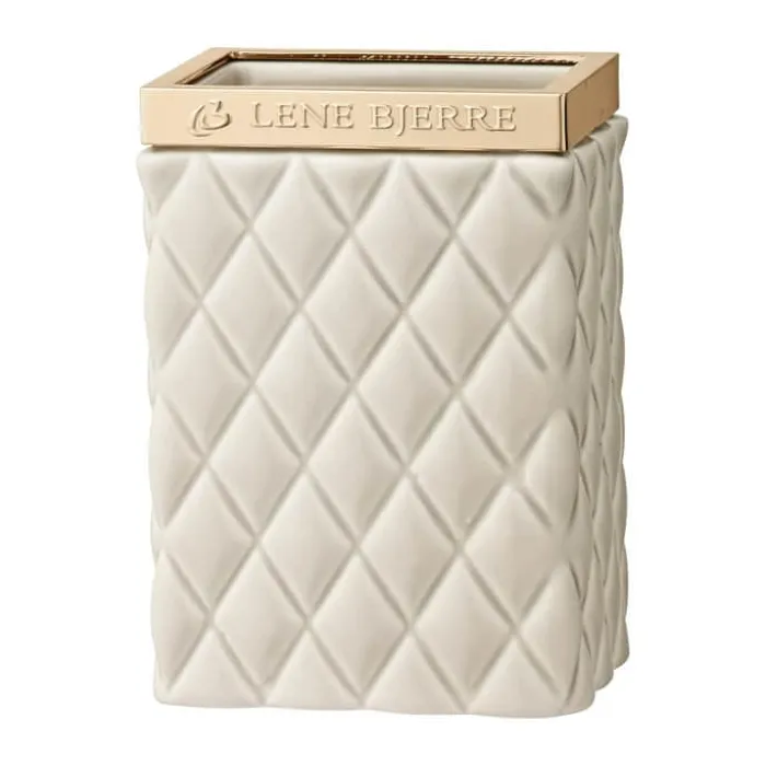 Lene Bjerre Portia Tandkrus H 11 cm - Keramik - Sand/guld