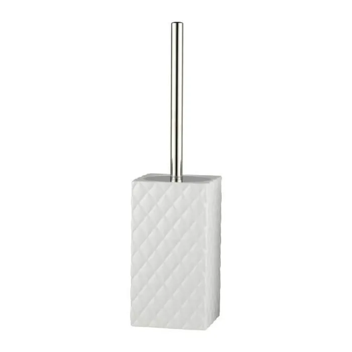 Lene Bjerre Portia Toiletbørste H 39 cm - Keramik - Hvid/sølv