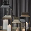 Lene Bjerre Sigrid Lanterne H 30,5 x B 10 x L10 cm - Jern/glas - Sort