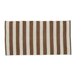 Lene Bjerre Strivie Gulvæppe B 70 x L 140 cm - PP-garn - Brun/hvid
