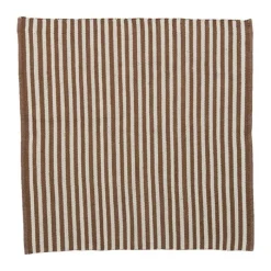 Lene Bjerre Strivie Gulvæppe B 150 x L 150 cm - PP-garn - Brun/hvid