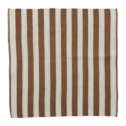 Lene Bjerre Strivie Gulvæppe B 150 x L 150 cm - PP-garn - Brun/hvid