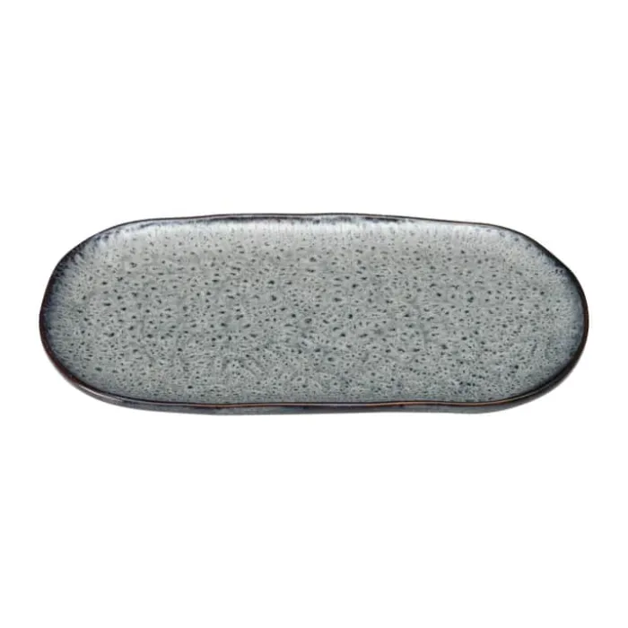 Leonardo Matera Serveringstallerken B 13 x L 18 cm - Stentøj - Grå