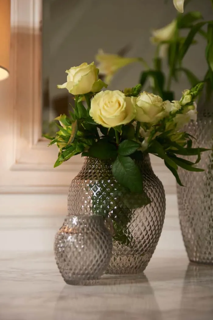 Leonardo Poesia Vase H 11 cm - Glas - Grå