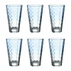 Leonardo Vandglas - 6 stk. 30 cl - Glas - Klar/blå