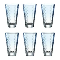 Leonardo Vandglas - 6 stk. 30 cl - Glas - Klar/blå
