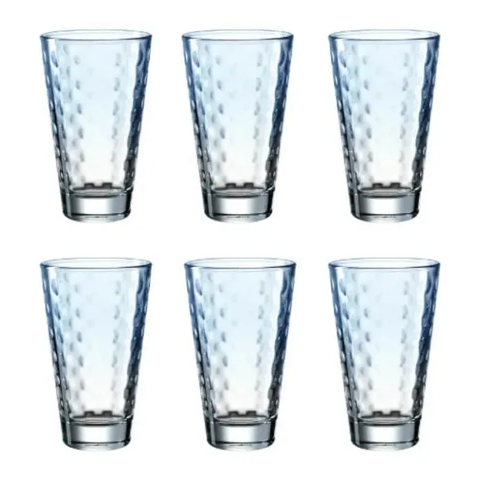 Leonardo Vandglas - 6 stk. 30 cl - Glas - Klar/blå