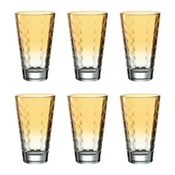 Leonardo Vandglas - 6 stk. 30 cl - Glas - Klar/apricot