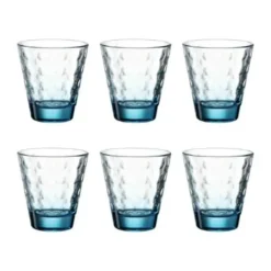 Leonardo Vandglas - 6 stk. 21,5 cl - Glas - Klar/blå