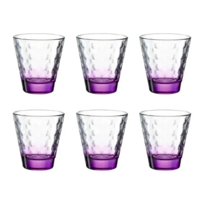 Leonardo Vandglas - 6 stk. 21,5 cl - Glas - Klar/violet