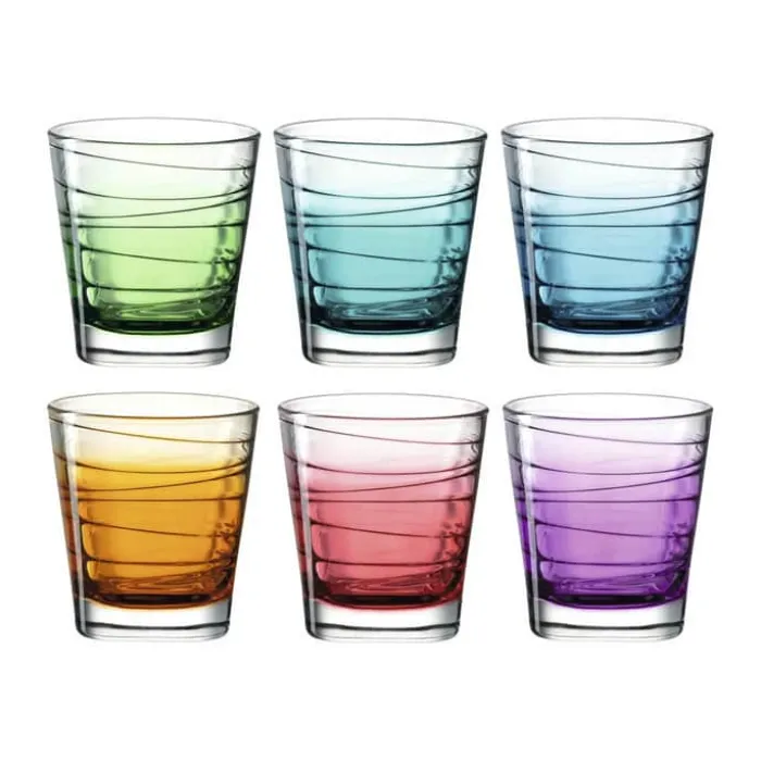 Leonardo Vario Vandglas - 6 dele 25 cl - Glas - Multifarvet