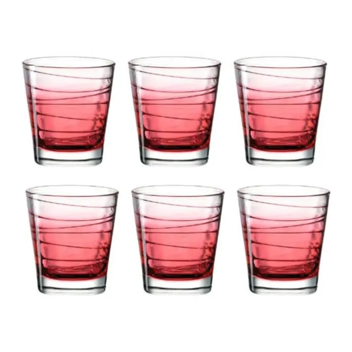 Leonardo Vario Vandglas - 6 stk. 25 cl - Glas - Klar/rød