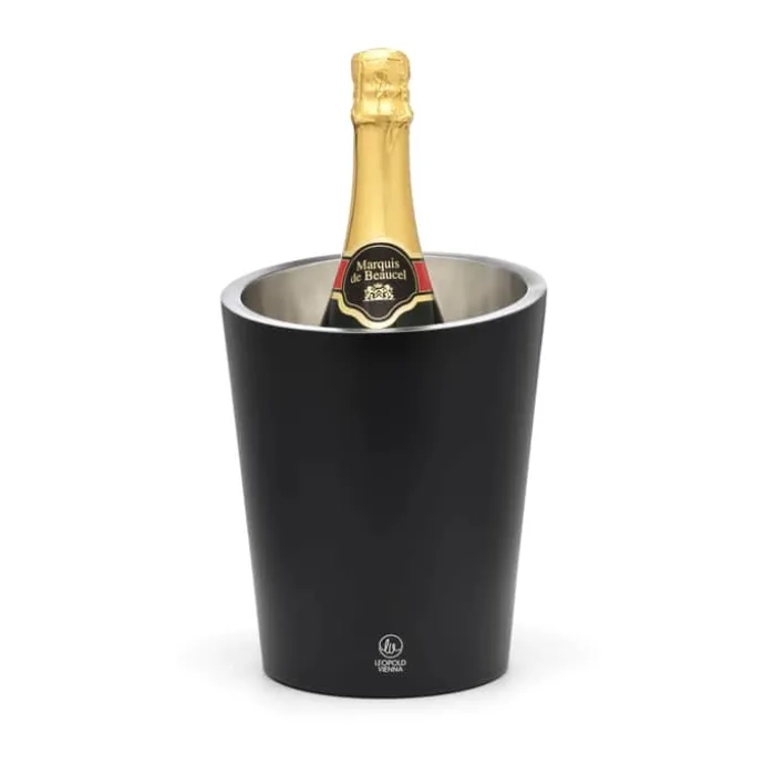 Leopold Vienna Champagnekøler Ø 17 x H 22 cm - Rustfrit stål - Sort
