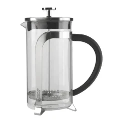 Leopold Vienna Stempelkande 1 liter - Borosilikatglas/rustfrit stål - Sølvfarvet