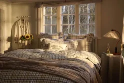 Lexington An ode to Fall Sengetøj B 140 x L 220 cm - Bomuld - Blå/beige