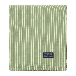 Lexington A Parkside Collection Sengetæppe L 240 x B 160 cm - Bomuld - Hvid/grøn