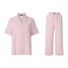 Lexington A Parkside Collection Lauren Pyjamassæt - 2 dele XS - Bomuld - Lyserød/hvid