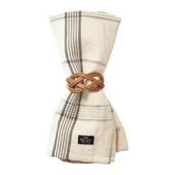 Lexington A Parkside Collection Serviet B 50 x L 50 cm - Bomuld - Beige/hvid