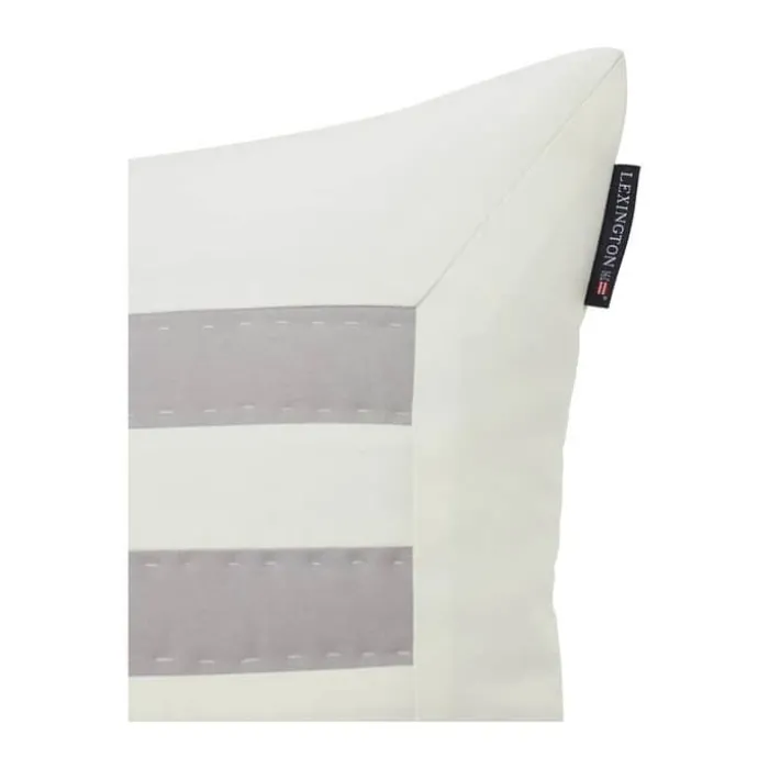 Lexington Arts & Crafts Cotton Twill Pudebetræk H 50 x B 50 cm - Bomuld - Off White/Gray