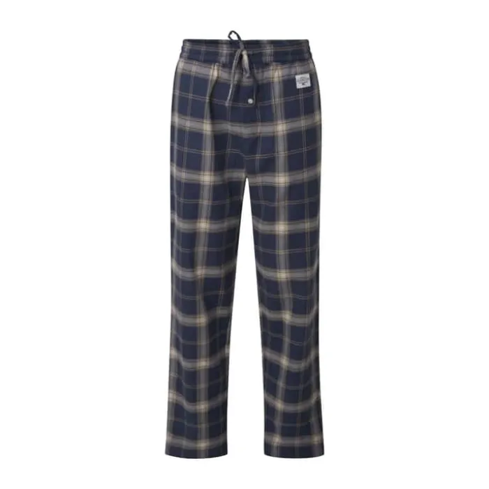 Lexington Comforts of Fall Pyjamasbukser XL - Bomuld - Blue Melange