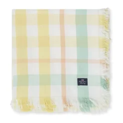 Lexington Costal Bloom Dug B 150 x L 250 cm - Hør/bomuld - Gul/Grøn/pink