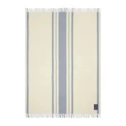 Lexington Costal Bloom Plaid B 130 x L 170 cm - Uld - Hvid/blå