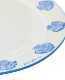 Lexington Fad Ø 40 cm - Stentøj - Hvid/blå