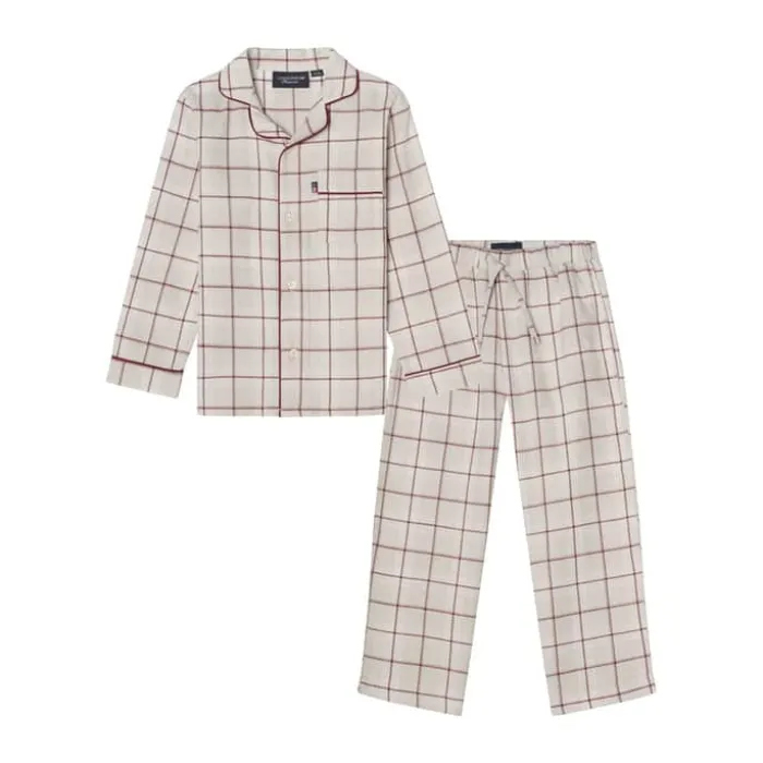 Lexington Holiday Collection 2025 Pyjamassæt - 2 dele Str. 8-10 år - Økologisk Bomuld - Grå