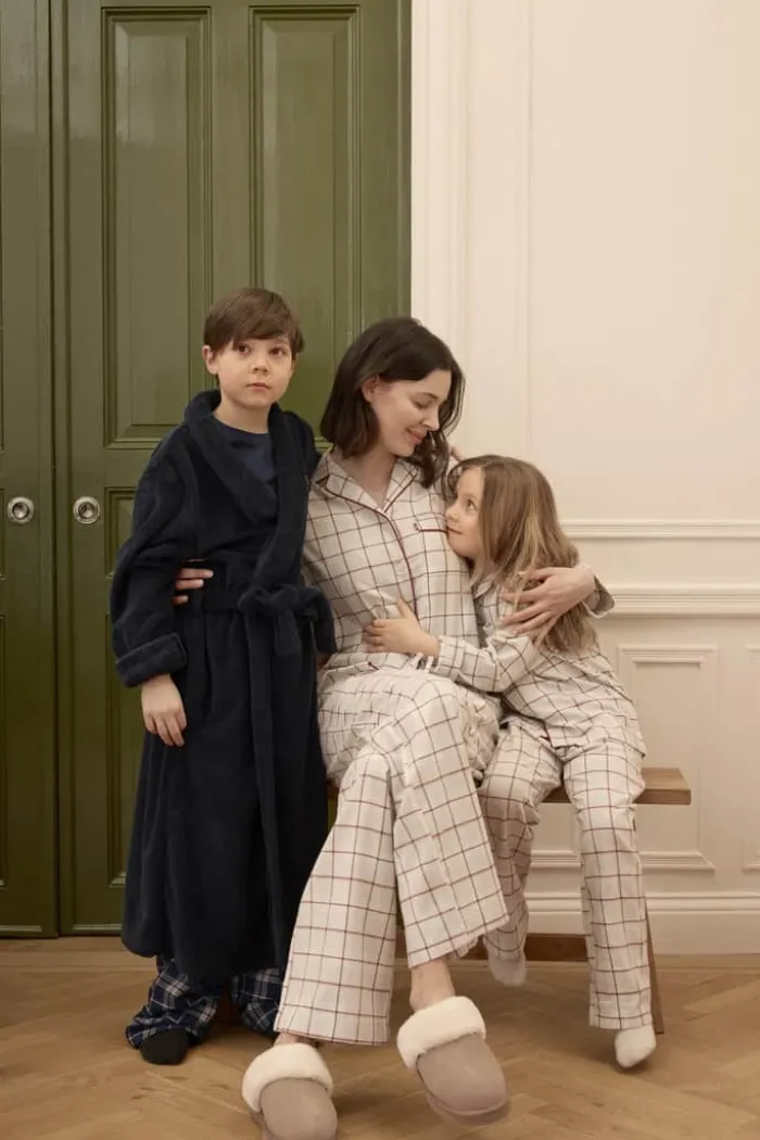 Lexington Holiday Collection 2025 Pyjamassæt - 2 dele Str. 6-8 år - Økologisk Bomuld - Grå