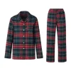 Lexington Holiday Collection 2023 Miranda Pyjamassæt - 2 dele XS - Økologisk bomuld - Rød/blå/grøn