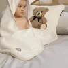 Lexington Icons Baby Håndklæde B 100 x L 100 cm -Bomuld - Hvid/Blå