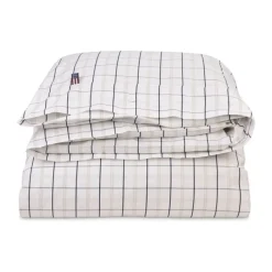 Lexington Icons Checked Dynebetræk B 200 x L 220 cm - Bomuld - White/Beige/Navy