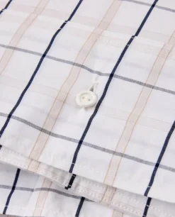 Lexington Icons Checked Dynebetræk B 140 x L 220 cm - Bomuld - White/Beige/Navy