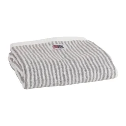 Lexington Icons Originals Stribet Håndklæde B 30 x L 50 cm - Bomuld - White/Gray