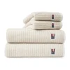 Lexington Icons Originals Stribet Håndklæde B 30 x L 50 cm - Bomuld - White/Tan