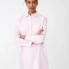 Lexington Pyjamasskjorte Organic Dame XL - Bomuld - Pink/White